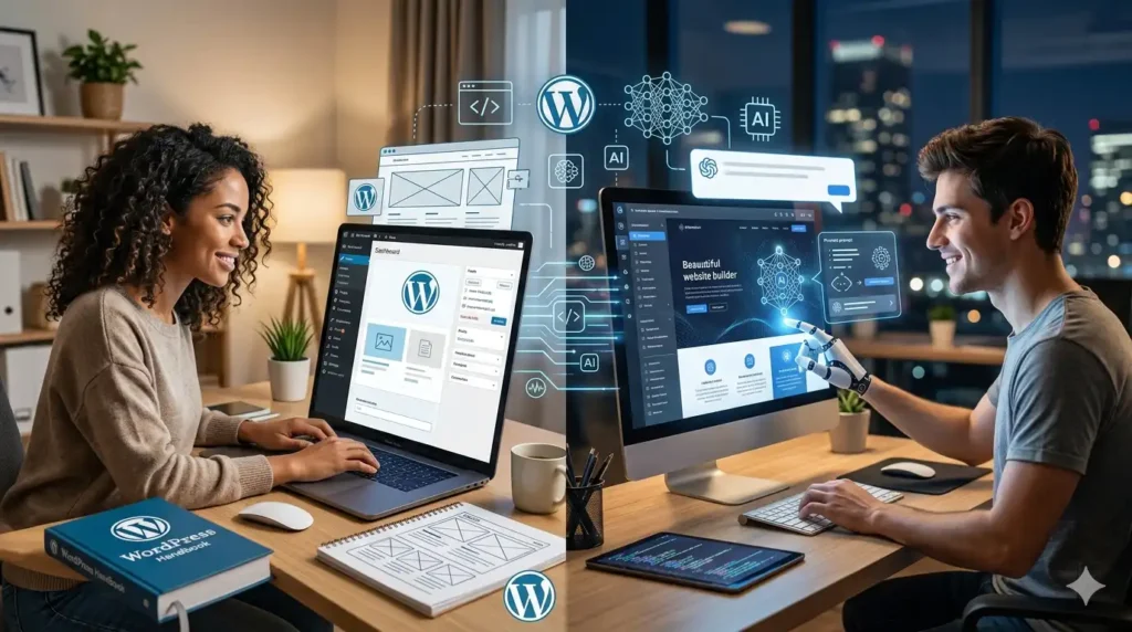 Wordpress o web hecha con ia